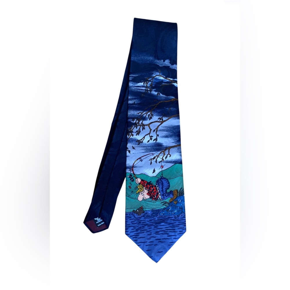 BALANCINE Hot Cakes GARY PATTERSON Fishing Themed USA Made Men’s Necktie